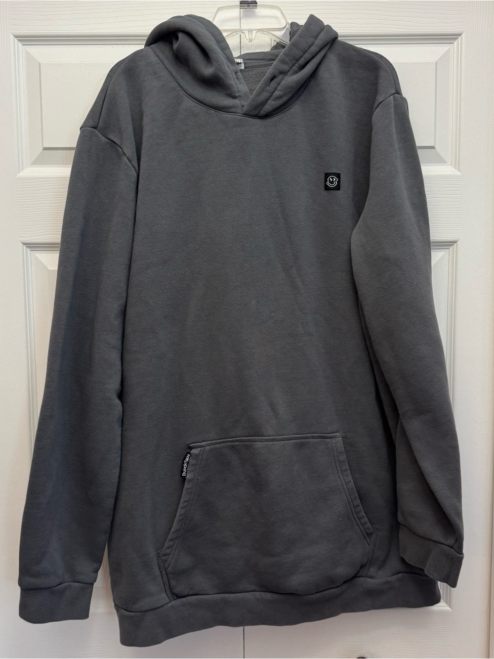 Dutch Bros Dark Charcoal Hooded Pullover Sweatshirt